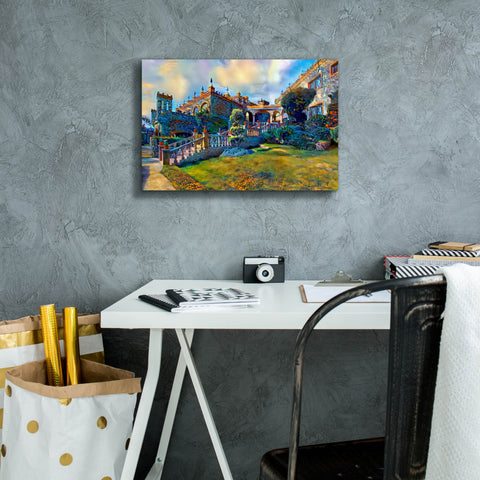 Image of 'Guanajuato Mexico Castillo de Santa Cecilia staircase' by Pedro Gavidia, Canvas Wall Art,18 x 12