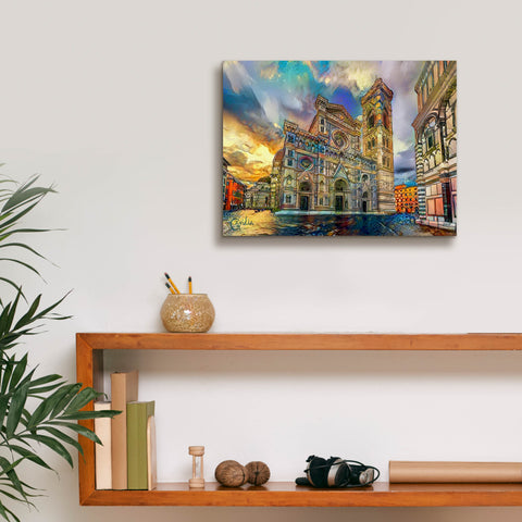 Image of 'Florence Italy Cathedral of Saint Mary of the Flower 2' by Pedro Gavidia, Canvas Wall Art,16 x 12