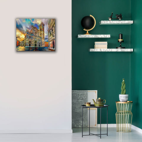 Image of 'Florence Italy Cathedral of Saint Mary of the Flower 2' by Pedro Gavidia, Canvas Wall Art,24 x 20