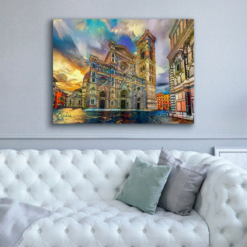 Image of 'Florence Italy Cathedral of Saint Mary of the Flower 2' by Pedro Gavidia, Canvas Wall Art,54 x 40