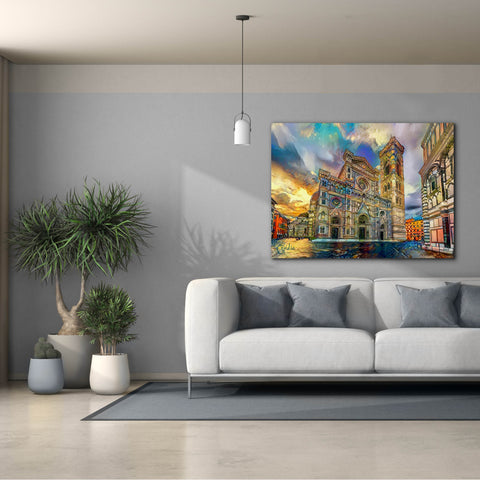 Image of 'Florence Italy Cathedral of Saint Mary of the Flower 2' by Pedro Gavidia, Canvas Wall Art,54 x 40