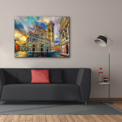 Image of 'Florence Italy Cathedral of Saint Mary of the Flower 2' by Pedro Gavidia, Canvas Wall Art,54 x 40