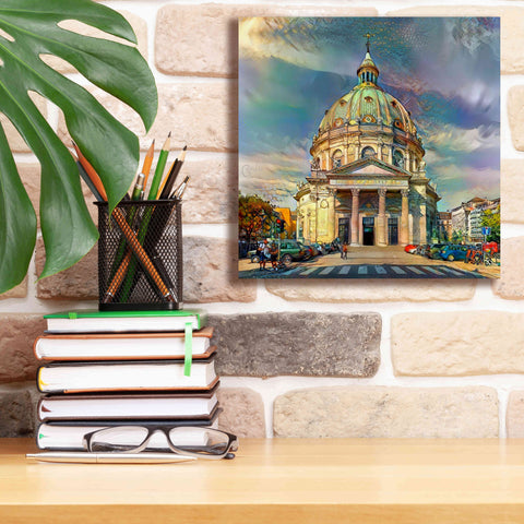 Image of 'Copenhagen Denmark Frederiks Church' by Pedro Gavidia, Canvas Wall Art,12 x 12