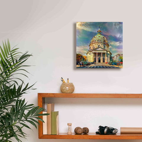 Image of 'Copenhagen Denmark Frederiks Church' by Pedro Gavidia, Canvas Wall Art,12 x 12