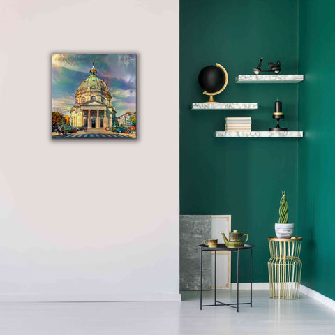 Image of 'Copenhagen Denmark Frederiks Church' by Pedro Gavidia, Canvas Wall Art,26 x 26