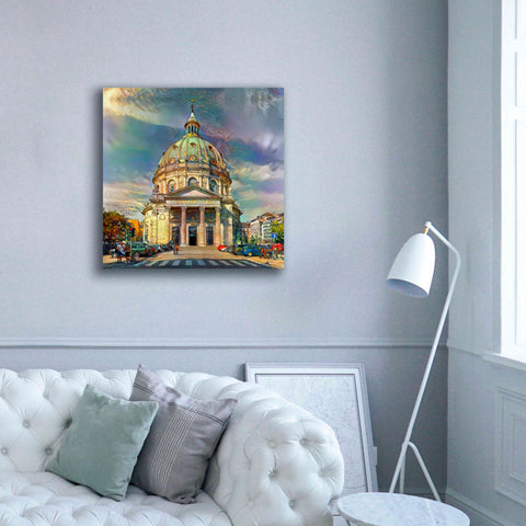 Image of 'Copenhagen Denmark Frederiks Church' by Pedro Gavidia, Canvas Wall Art,37 x 37