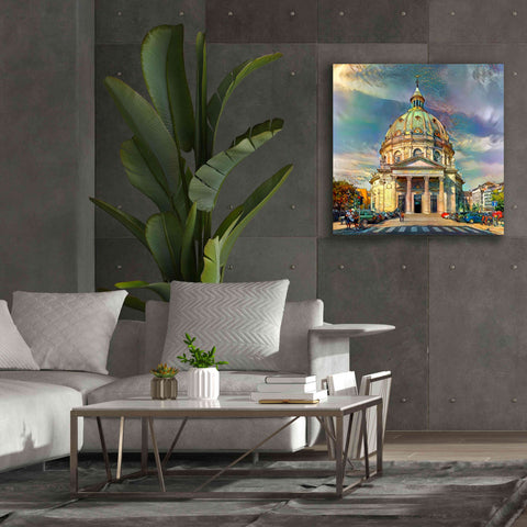 Image of 'Copenhagen Denmark Frederiks Church' by Pedro Gavidia, Canvas Wall Art,37 x 37