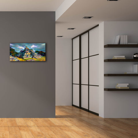Image of 'Campeche Mexico Edzna Pyramid' by Pedro Gavidia, Canvas Wall Art,40 x 20