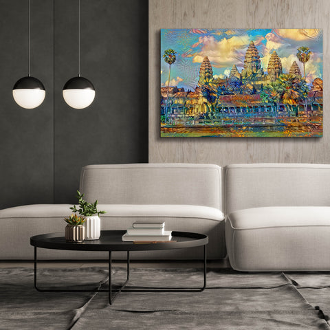 Image of 'Cambodia Angkor Wat' by Pedro Gavidia, Canvas Wall Art,60 x 40