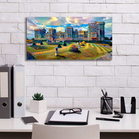 Image of 'Berkshire England Windsor Castle' by Pedro Gavidia, Canvas Wall Art,24 x 12