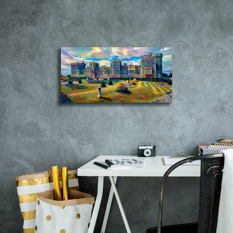 Image of 'Berkshire England Windsor Castle' by Pedro Gavidia, Canvas Wall Art,24 x 12