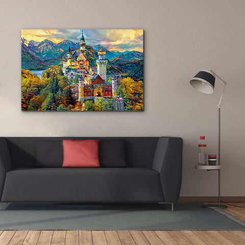 Image of 'Baviera Fussen Germany Neuschwanstein castle' by Pedro Gavidia, Canvas Wall Art,60 x 40