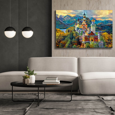 Image of 'Baviera Fussen Germany Neuschwanstein castle' by Pedro Gavidia, Canvas Wall Art,60 x 40