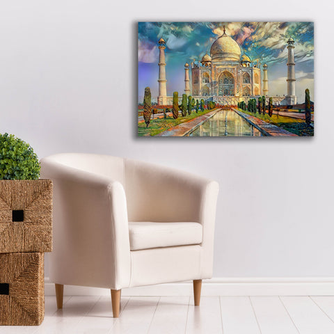 Image of 'Agra Uttar Pradesh India Taj Mahal' by Pedro Gavidia, Canvas Wall Art,40 x 26