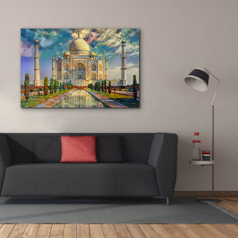 Image of 'Agra Uttar Pradesh India Taj Mahal' by Pedro Gavidia, Canvas Wall Art,60 x 40
