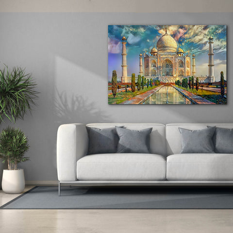 Image of 'Agra Uttar Pradesh India Taj Mahal' by Pedro Gavidia, Canvas Wall Art,60 x 40