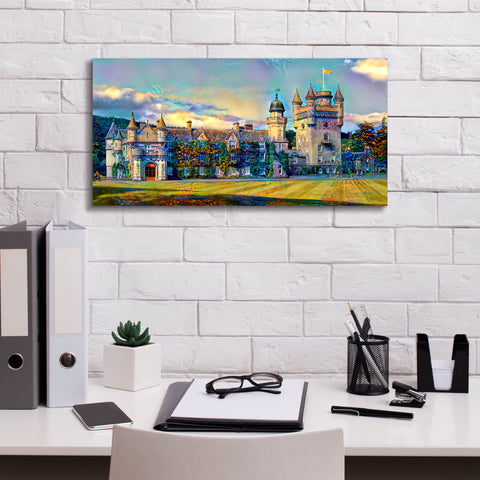 Image of 'Aberdeenshire Scotland Balmoral Castle' by Pedro Gavidia, Canvas Wall Art,24 x 12