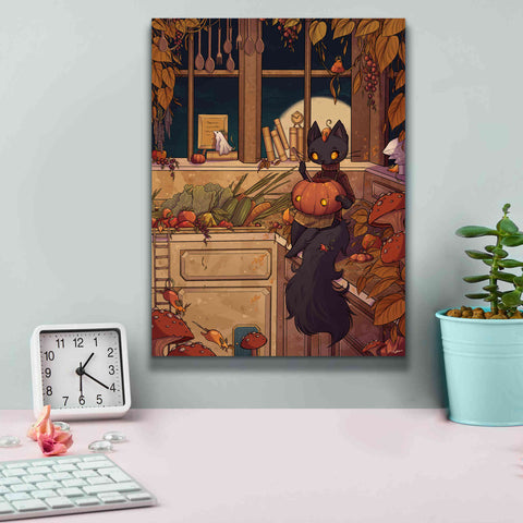 Image of 'Soup Cat' by Avery Multer, Canvas Wall Art,12 x 16