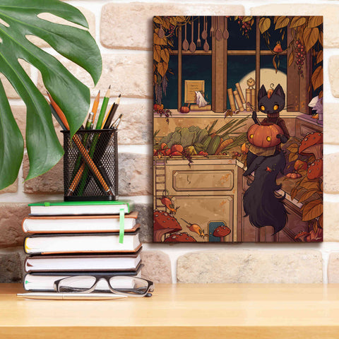 Image of 'Soup Cat' by Avery Multer, Canvas Wall Art,12 x 16