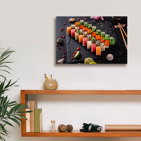 Image of 'Sushi Board' by Epic Portfolio, Canvas Wall Art,18 x 12