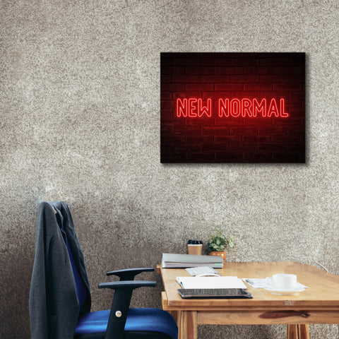 Image of 'New Normal In Neon Red' by Epic Portfolio, Canvas Wall Art,34 x 26