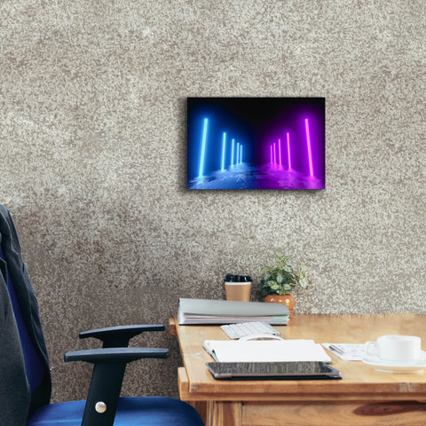 Image of 'Neon Runway' by Epic Portfolio, Canvas Wall Art,18 x 12