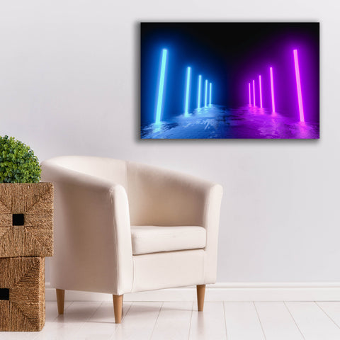 Image of 'Neon Runway' by Epic Portfolio, Canvas Wall Art,40 x 26