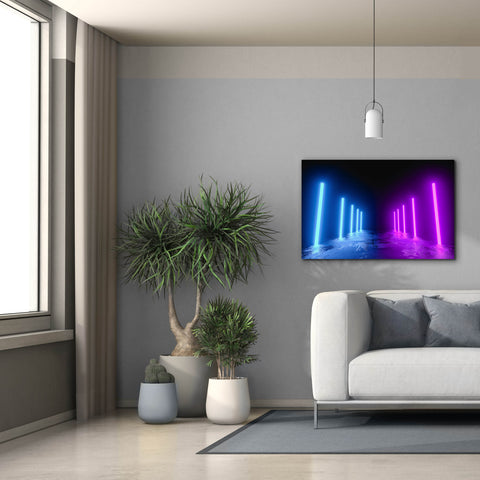 Image of 'Neon Runway' by Epic Portfolio, Canvas Wall Art,40 x 26