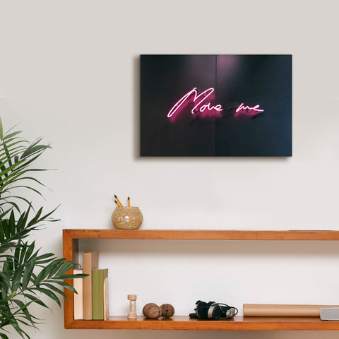 Image of 'Move Me In Neon Pink' by Epic Portfolio, Canvas Wall Art,18 x 12