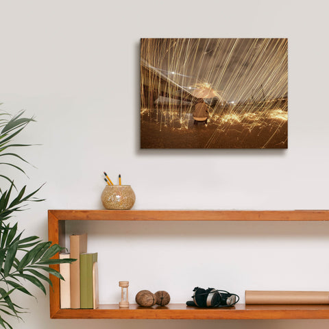Image of 'Metallic Rain' by Epic Portfolio, Canvas Wall Art,16 x 12