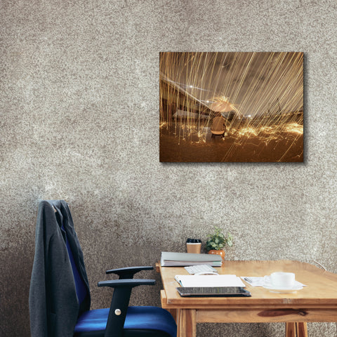 Image of 'Metallic Rain' by Epic Portfolio, Canvas Wall Art,34 x 26