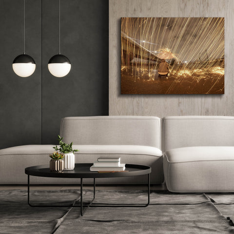 Image of 'Metallic Rain' by Epic Portfolio, Canvas Wall Art,54 x 40