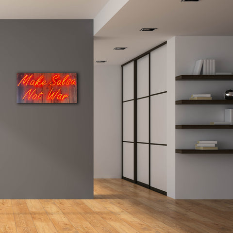Image of 'Make Salsa Not War In Neon Rd' by Epic Portfolio, Canvas Wall Art,40 x 20