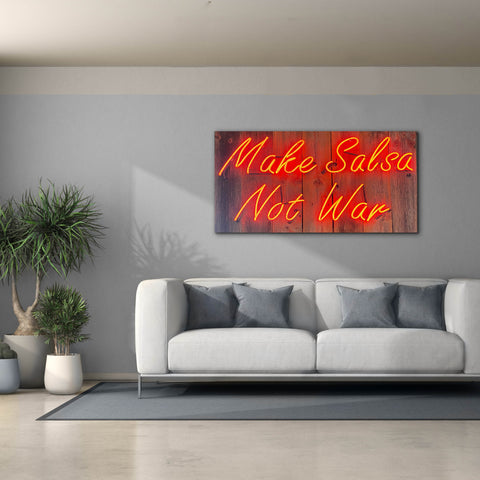 Image of 'Make Salsa Not War In Neon Rd' by Epic Portfolio, Canvas Wall Art,60 x 30