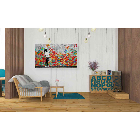 Image of 'FLOWER POWER' by DB Waterman, Giclee Canvas Wall Art