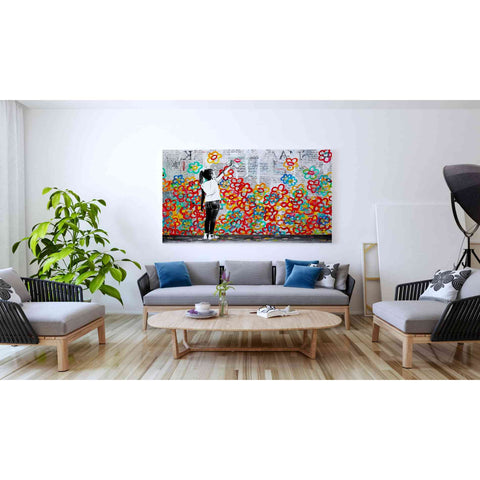 Image of 'FLOWER POWER' by DB Waterman, Giclee Canvas Wall Art