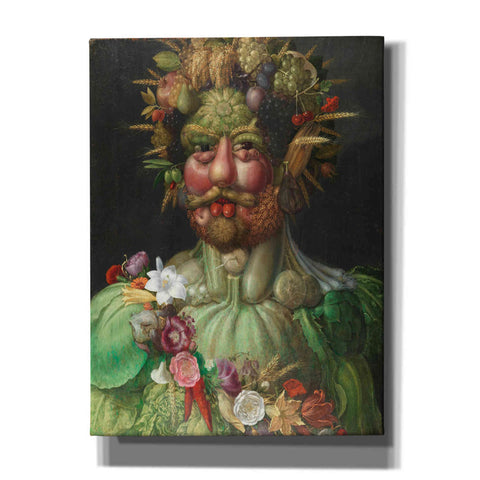 Image of 'Vertumnus' by Guiseppe Arcimboldo, Canvas Wall Art,Size C Portrait