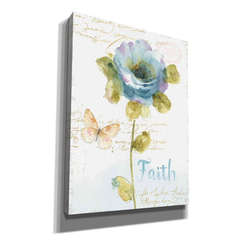Image of 'Rainbow Seeds Floral VII Faith' by Lisa Audit, Canvas Wall Art