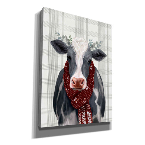 Image of 'Yuletide Cow II' by Victoria Borges, Canvas Wall Art