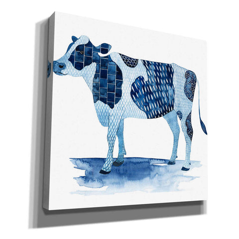 Image of 'Cobalt Farm Animals I' by Grace Popp, Canvas Wall Glass