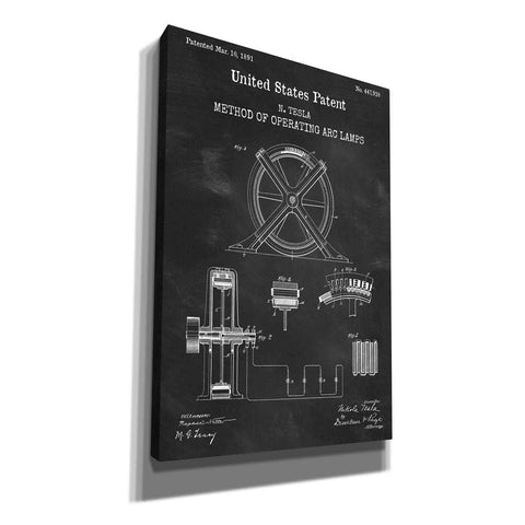 Image of 'Arc Lamps Blueprint Patent Chalkboard,' Canvas Wall Art