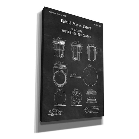 Image of 'Bottle Sealing Blueprint Patent Chalkboard,' Canvas Wall Art