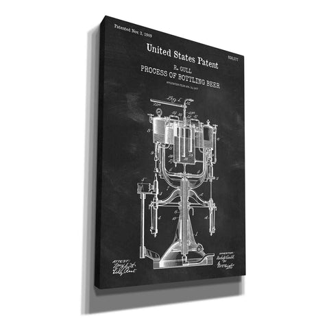 Image of 'Bottling Beer Machine Blueprint Patent Chalkboard,' Canvas Wall Art