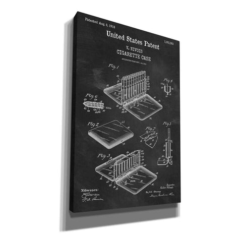 Image of 'Cigarette Case Blueprint Patent Chalkboard,' Canvas Wall Art