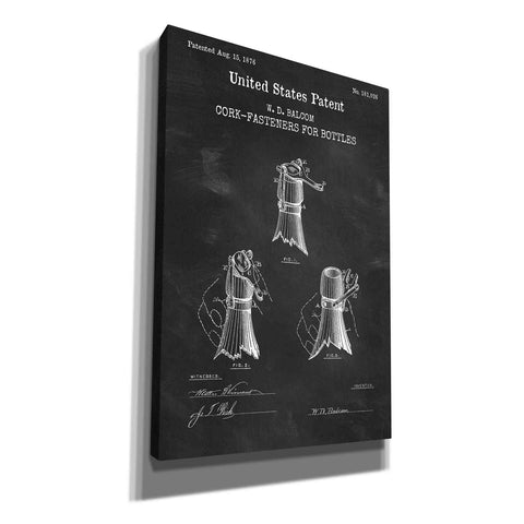 Image of 'Cork Fastener Blueprint Patent Chalkboard,' Canvas Wall Art