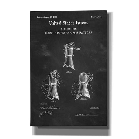 Image of 'Cork Fastener Blueprint Patent Chalkboard,' Canvas Wall Art