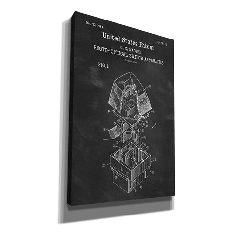 Image of 'Keyboard Key Blueprint Patent Chalkboard,' Canvas Wall Art