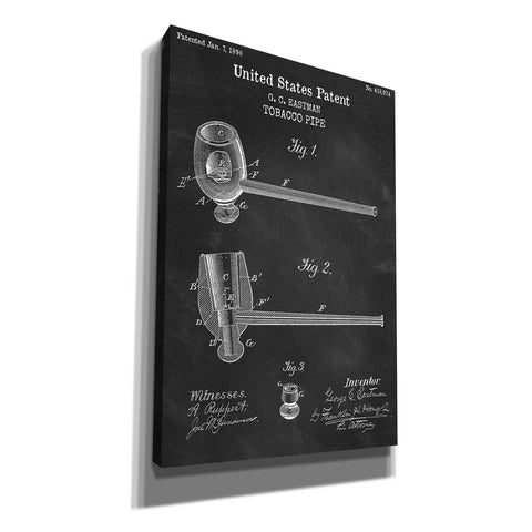 Image of 'Tobacco Pipe Blueprint Patent Chalkboard,' Canvas Wall Art