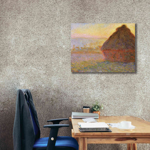 'Grainstack Sunset' by Claude Monet, Canvas Wall Art,34 x 26