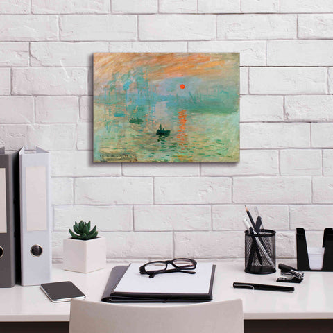 Image of 'Impression, Sunrise' by Claude Monet, Canvas Wall Art,16 x 12